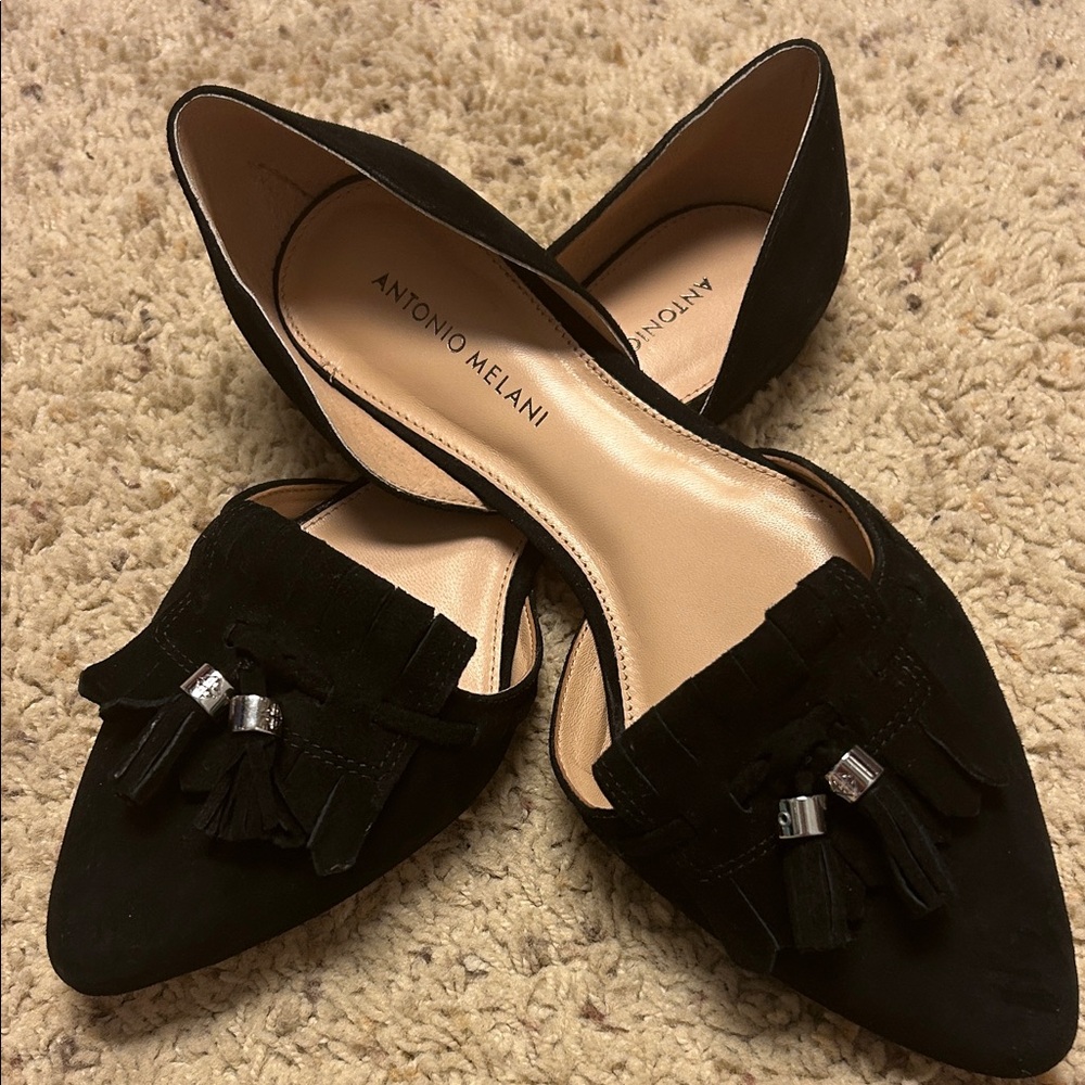 ANTONIO MELANI Black Tassel Loafers